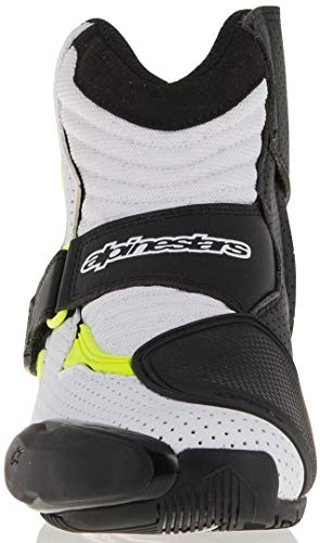 Alpinestars SMX-1 R Vented - Botas de Motorista, Color Blanco y Negro, Talla 40