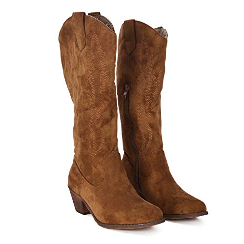 Altamoda- Bota Campera De Mujer con Tacon SS20 (38 EU, Camel)