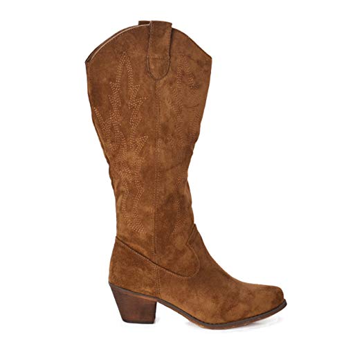 Altamoda- Bota Campera De Mujer con Tacon SS20 (38 EU, Camel)