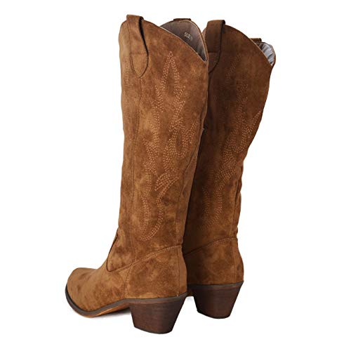 Altamoda- Bota Campera De Mujer con Tacon SS20 (38 EU, Camel)