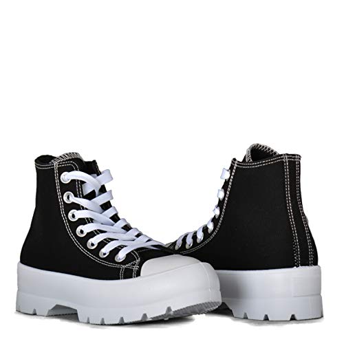 Altamoda Zapatillas de Lona con Plataforma para Mujer Blancas de Moda (39)