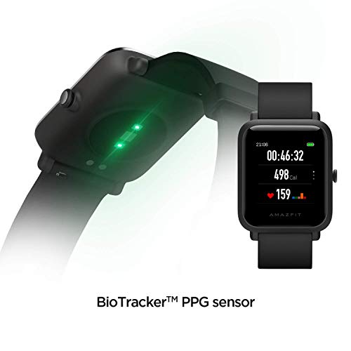 Amazfit Bip S Smartwatch 5ATM GPS GLONASS -Reloj inteligente con bluetooth y conectividad con Android e iOS - Version Global (Negro)