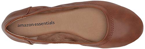 Amazon Essentials Belice Ballet Flat Zapatos Bailarinas, Marrón, 37 EU