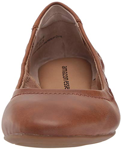 Amazon Essentials Belice Ballet Flat Zapatos Bailarinas, Marrón, 37 EU