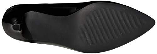 Amazon Essentials Bomba de talón Mediana de Punta Redonda. Pumps-Shoes, Negro Patent, EU 35-36