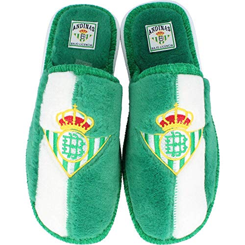 Andinas - Zapatillas de estar por casa Oficial Real Betis - Verde-blanco, 37