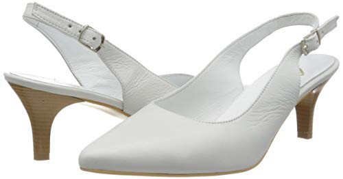 Andrea Conti 1743413, Zapatos de tacón con Punta Cerrada para Mujer, Blanco, 40 EU