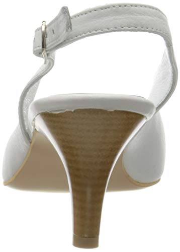 Andrea Conti 1743413, Zapatos de tacón con Punta Cerrada para Mujer, Blanco, 40 EU
