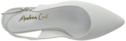 Andrea Conti 1743413, Zapatos de tacón con Punta Cerrada para Mujer, Blanco, 40 EU