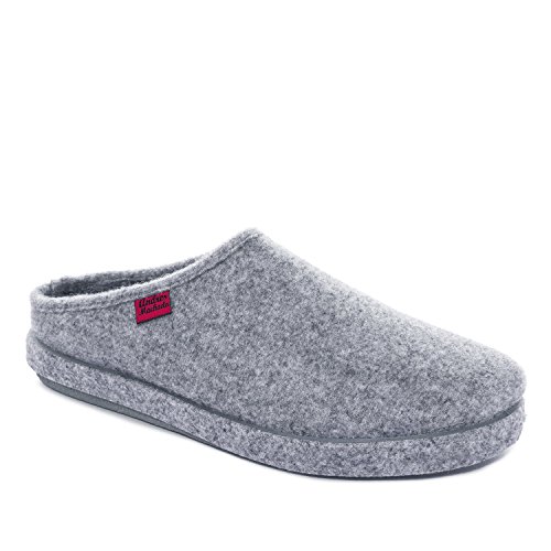 Andres Machado - Zapatillas de Estar por casa para Hombre y Mujer - AM001- Slippers de Invierno - para Unisex Adulto - Suela de Goma Vulcanizada Resistentes y Antideslizante - Gris EU 28