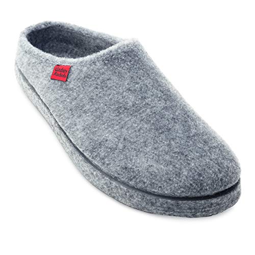 Andres Machado - Zapatillas de Estar por casa para Hombre y Mujer - AM001- Slippers de Invierno - para Unisex Adulto - Suela de Goma Vulcanizada Resistentes y Antideslizante - Gris EU 28