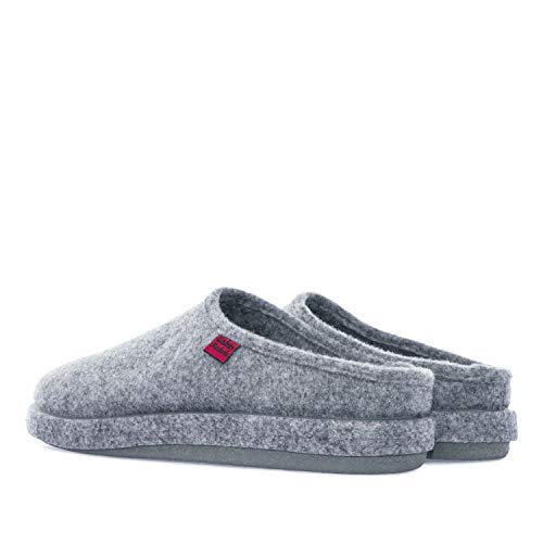 Andres Machado - Zapatillas de Estar por casa para Hombre y Mujer - AM001- Slippers de Invierno - para Unisex Adulto - Suela de Goma Vulcanizada Resistentes y Antideslizante - Gris EU 28