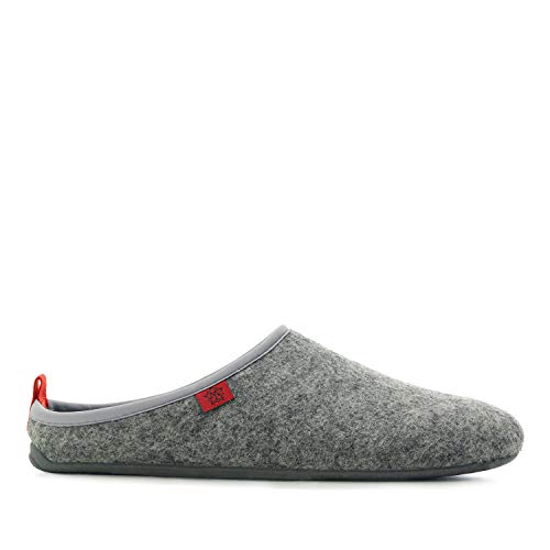 Andres Machado - Zapatillas de Estar por casa para Hombre y Mujer de Invierno - Dynamic- Slippers - para Unisex Adulto - Suela de Goma Vulcanizada Resistente y Antideslizante - Gris EU 41