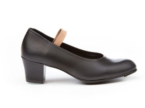 ANGELITOS Zapatos Sevillana Profesional Piel Negro Punta Tacón Metálicos, Mod.303, Calzado Made In Spain. (37)