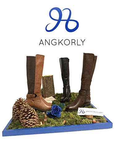 Angkorly - Zapatillas Moda Botas Botas Altas Biker Motociclistas Cavalier Rock Mujer Tanga Malla Extensible Tacón Ancho 4 CM - Negro FR321 T 38