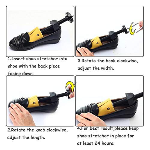 Anyeat Hormas para Zapatos, 1 par Árbol del zapato Árbol del zapato ajustable ajustable con cuerno de zapato para hombres y mujeres, (Amarillo, 40-47)