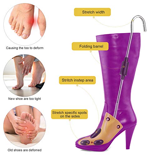 Anyeat Hormas para Zapatos de Mujer, 1 Par Portátil Horma Zapatos Hombre Plastico, Fuerte Durable Ensanchador Zapatos Hombre, para Botas Tacones altos Zapatillas, 35-47