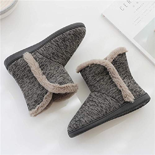 AONEGOLD Zapatillas casa para Unisexo Antideslizante Pantufla Invierno Suaves Peluche Caliente(Gris,41-42 EU)