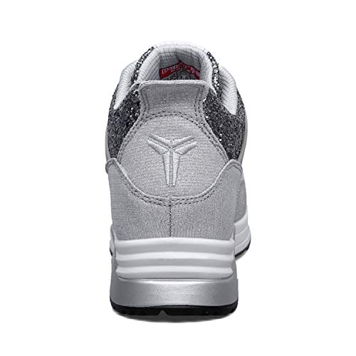 AONEGOLD Zapatillas Deportivas Plataforma Cuña para Mujer Zapatos Alta Sneakers Wedges Interior Talón(Gris Claro,37 EU)