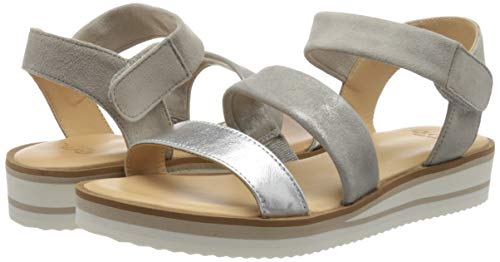 ARA Durban, Sandalias con Plataforma Mujer, Gris Plata Sasso 11, 42.5 EU