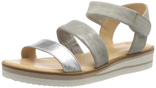 ARA Durban, Sandalias con Plataforma Mujer, Gris Plata Sasso 11, 42.5 EU