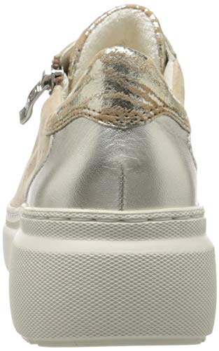 ara Lausanne, Zapatillas Mujer, Multicolor (Weissgold, Camel 05), 37 EU