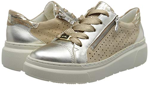 ara Lausanne, Zapatillas Mujer, Multicolor (Weissgold, Camel 05), 37 EU