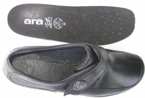 ara Meran-Tr - Zapatillas de estar por casa de cuero para mujer, color negro, talla 37.5