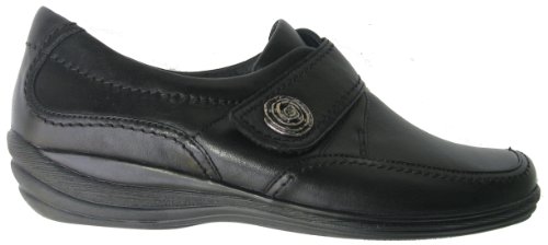 ara Meran-Tr - Zapatillas de estar por casa de cuero para mujer, color negro, talla 37.5