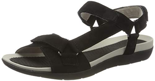 ara Nepal, Sandalia con Pulsera Mujer, Negro (Schwarz 71), 42 EU