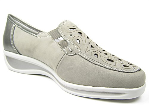 araAra Damen Slipper Grau - Mocasines Mujer, Color Gris, Talla 40.5