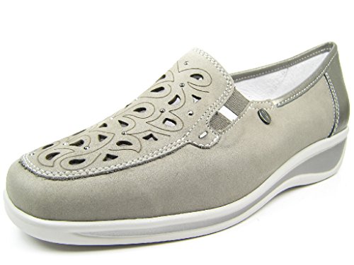 araAra Damen Slipper Grau - Mocasines Mujer, Color Gris, Talla 40.5