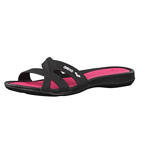 Arena Athena Woman Hook, Zapatos de Playa y Piscina para Mujer, Multicolor (Black/Fuchsia 509), 40 EU