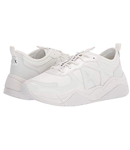 Armani Exchange Cher Chunky Sneaker, Mujer, OP.White+Multicolor, 38 EU