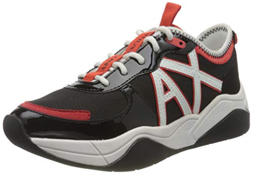 Armani Exchange Cher Sneaker, Zapatillas Mujer, Negro, 37 EU