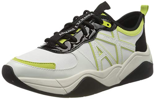 Armani Exchange Chunky Sneakers, Zapatillas, Blanco (Off White+Black N769), 35 EU