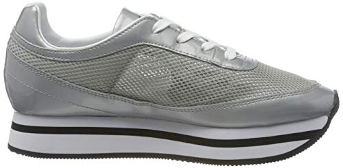 Armani Exchange Platform Sneakers, Zapatillas para Mujer, Plateado (Silver 00077), 39 EU
