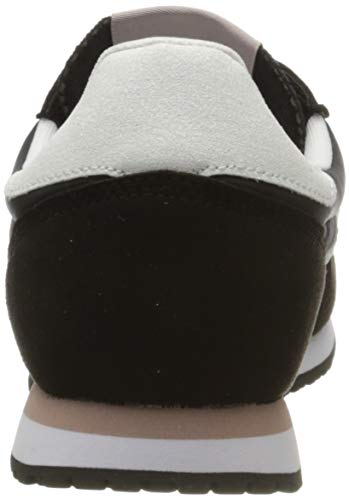 Armani Exchange Retro Running Sneakers, Zapatillas Mujer, Negro (Black+White A120), 38 EU