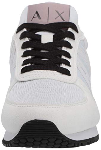 Armani Exchange Retro Running Sneakers, Zapatillas para Mujer, Blanco (Opt White+White A222), 38 EU
