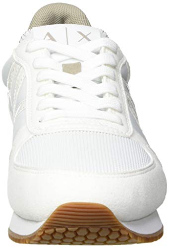 Armani Exchange Rio Sneaker, Zapatillas Mujer, Blanco, 40 EU
