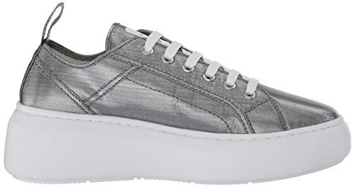 ARMANI EXCHANGE Zapatillas de Deporte para Mujer Color de Tela Brillante Blanco Plata (Numeric_38)