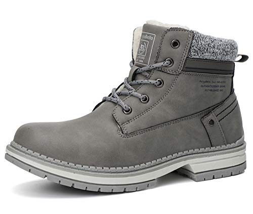 ARRIGO BELLO Botas Mujer Botines Zapatos Invierno Botas de Nieve Cálido Fur Forro Aire Libre Boots Urbano Fiesta Oficina Caminando Senderismo 36-41(37 EU,Gris)