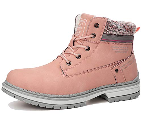 ARRIGO BELLO Botas Mujer Botines Zapatos Invierno Botas de Nieve Cálido Fur Forro Aire Libre Boots Urbano Fiesta Oficina Caminando Senderismo 36-41(38 EU,Rosa)