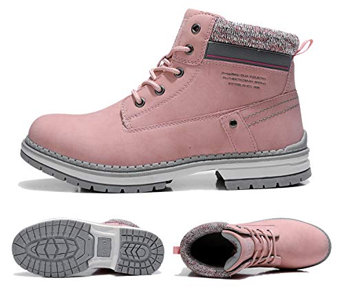 ARRIGO BELLO Botas Mujer Botines Zapatos Invierno otoño Botas de Nieve Aire Libre Boots Urbano Fiesta Oficina Caminando Senderismo 36-41 (Tela Rosa Completo, Numeric_39)