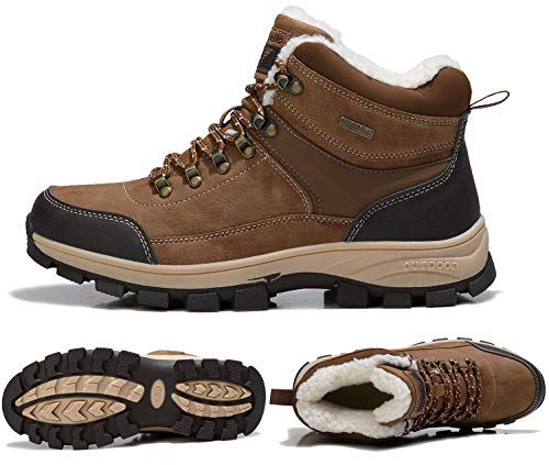 ARRIGO BELLO Botas Hombre Invierno Hombre Zapatos para El Frio y Nieve Botines Cálido Antideslizante Fur Forro de Pelo Trekking Talla 41-46