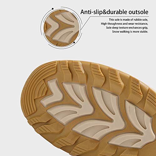 ARRIGO BELLO Hombre Botas Mujer Botines Zapatos Invierno Botas de Nieve Cálido Fur Forro Aire Libre Boots Urbano Senderismo Esquiar Caminando 36-46(DK.Marrón,44)