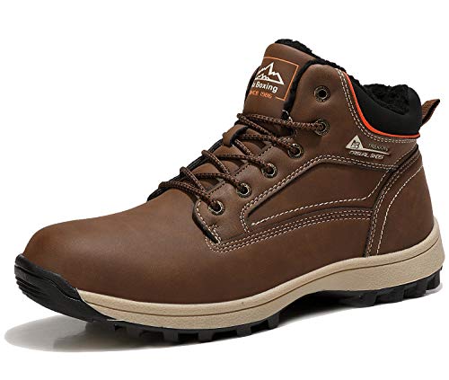 ARRIGO BELLO Hombre Botas Mujer Botines Zapatos Invierno Botas de Nieve Cálido Fur Forro Aire Libre Boots Urbano Senderismo Esquiar Caminando 36-46(DK.Marrón,44)