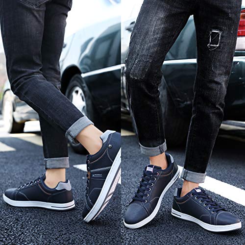 ARRIGO BELLO Zapatos Hombre Vestir Casual Deportivas Zapatillas Sneakers Caminar Correr Deportivas Gimnasio Moda cómodo Viajar Talla 41-46 (Azul, Numeric_42)