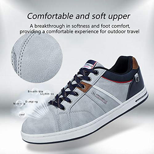 ARRIGO BELLO Zapatos Hombre Vestir Casual Deportivas Zapatillas Sneakers Caminar Correr Deportivas Gimnasio Moda cómodo Viajar Talla 41-46 (Blanco, Numeric_42)