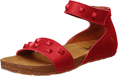 Art Creta, Sandalia con Pulsera Mujer, Rojo (Carmin), 37 EU